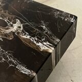 Table basse rectangulaire en résine marbre, design vers 1970