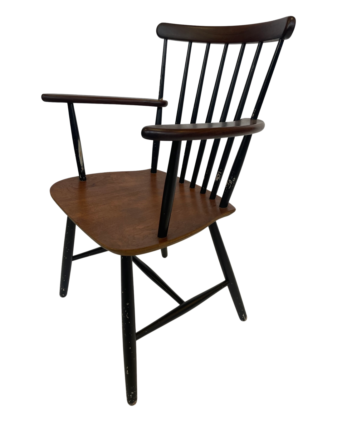 Chaise de bar vintage avec accoudoirs Billund Traevarefabrik Denmark Design