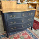 Renovated antique oak chest of drawers – 3 drawers – Marble top