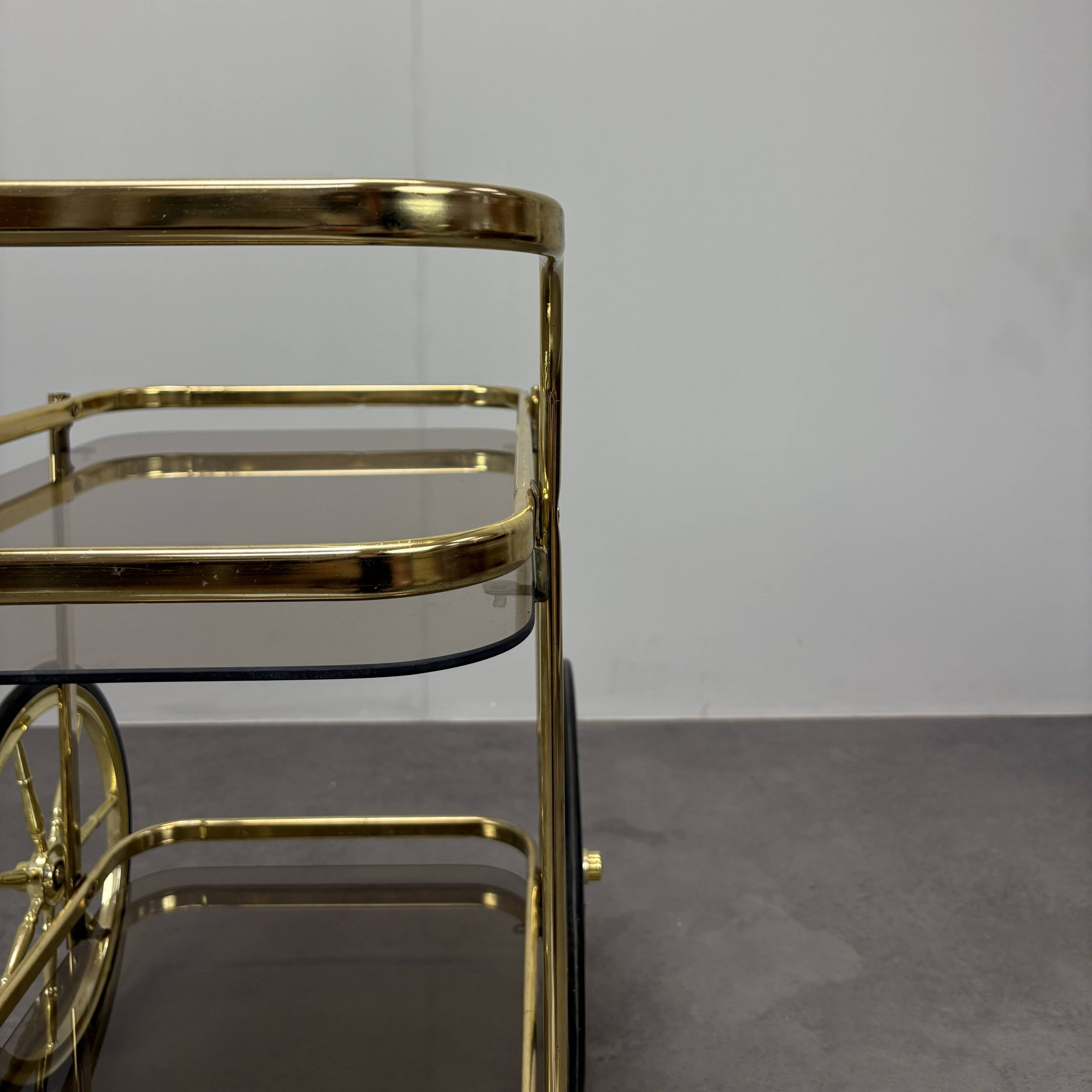 Mid-Century Brass Serving Trolley, 1970s, Germany