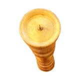 Large wooden turned candle holder Belgium, 1970s.