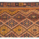 Vintage Orange Tribal Kilim, Geometric Design Wool rug- 95x110cm