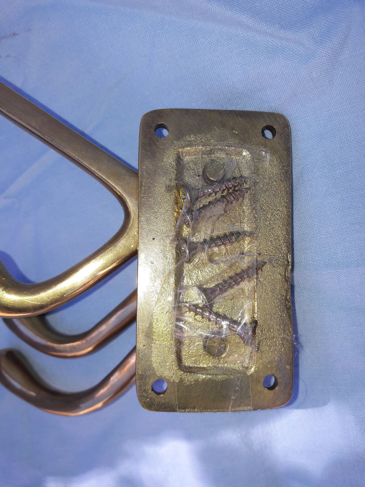 Brass coat rack