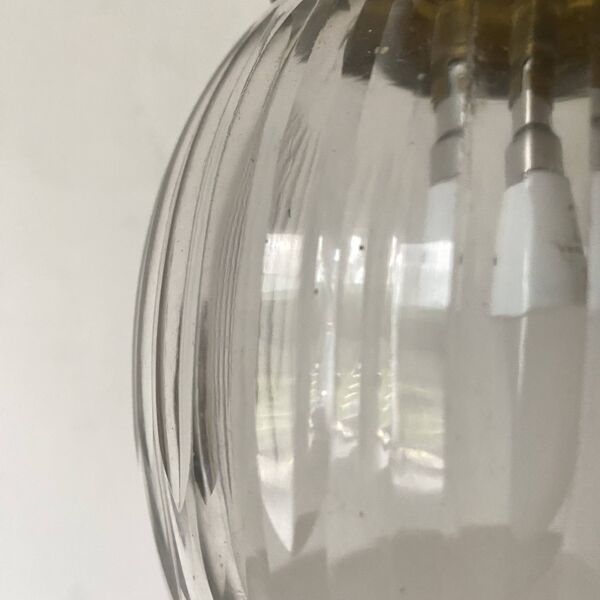 Plafonnier ancien  verre moulé ,  début XXe