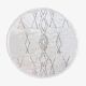 Round Berber rug 160 cm black pattern