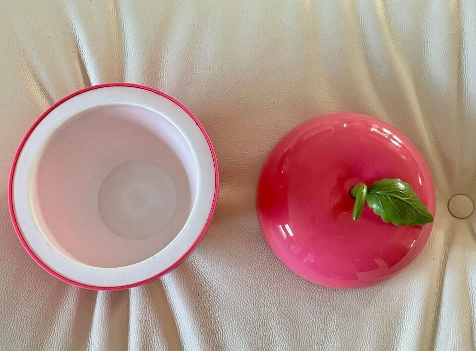 Vintage apple with ice cubes apple pink bucket
