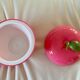 Vintage apple with ice cubes apple pink bucket