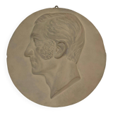 Charles Filleul studio plaster profile of a man with sideburns