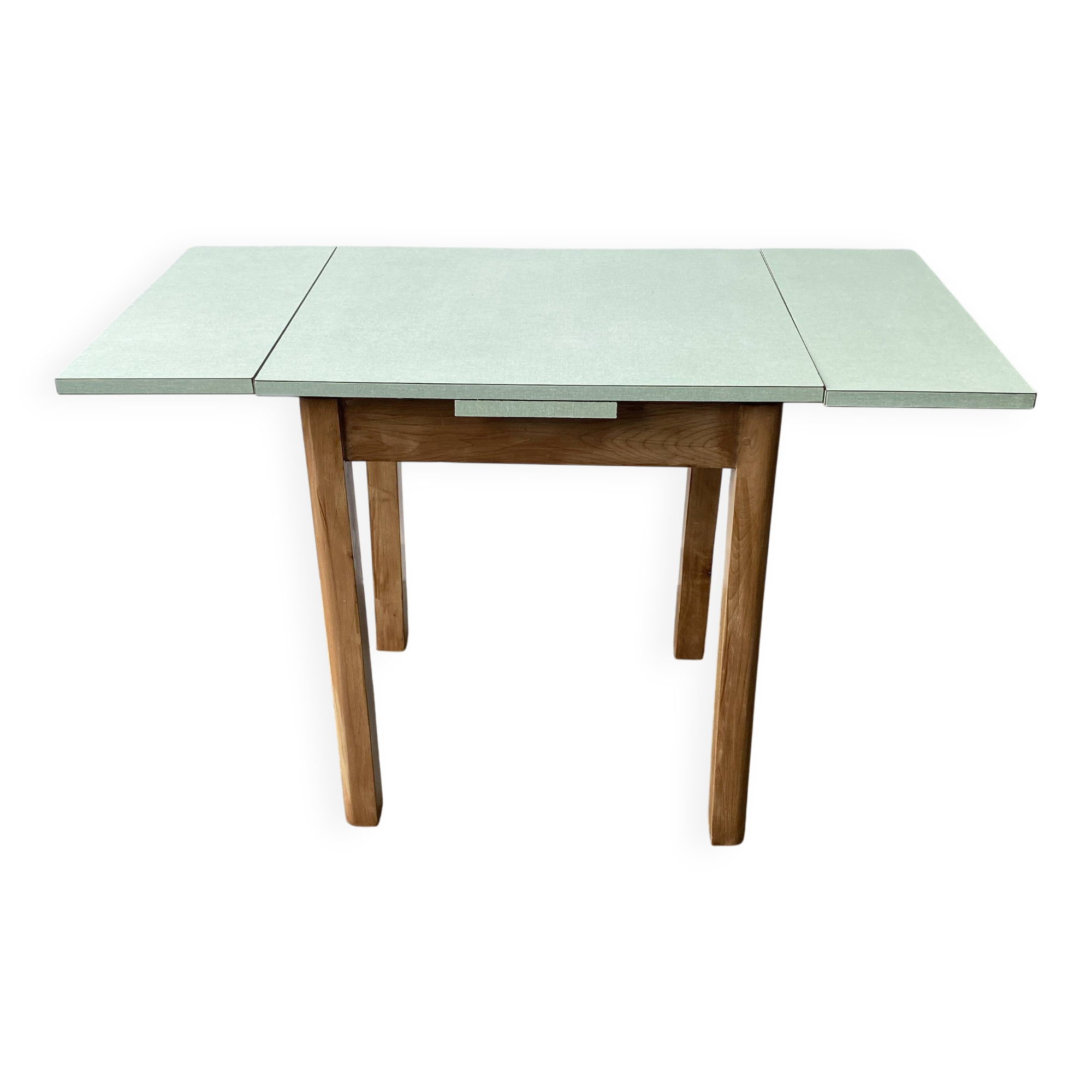 Mid-Century Vintage Draw-Leaf Kitchen Dining Table with Formica Top