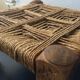 Tabouret corde et bois sculpté