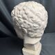 Antique Hermes head sculpture, patinated plaster, mid-20th century