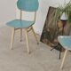Lot de 2 chaises Tchécoslovaque
TON Bystrice Thonet Blanche et bleue