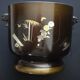 Pair of decorative pots inlays Japan signed early 20th century