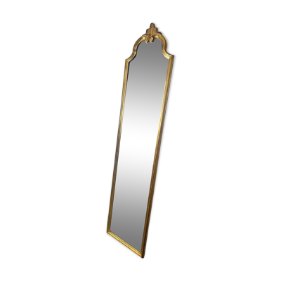 Miroir d'entre-deux ancien orné de motifs dorés