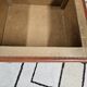 Ottoman chest pouf 1960 leather on vintage casters