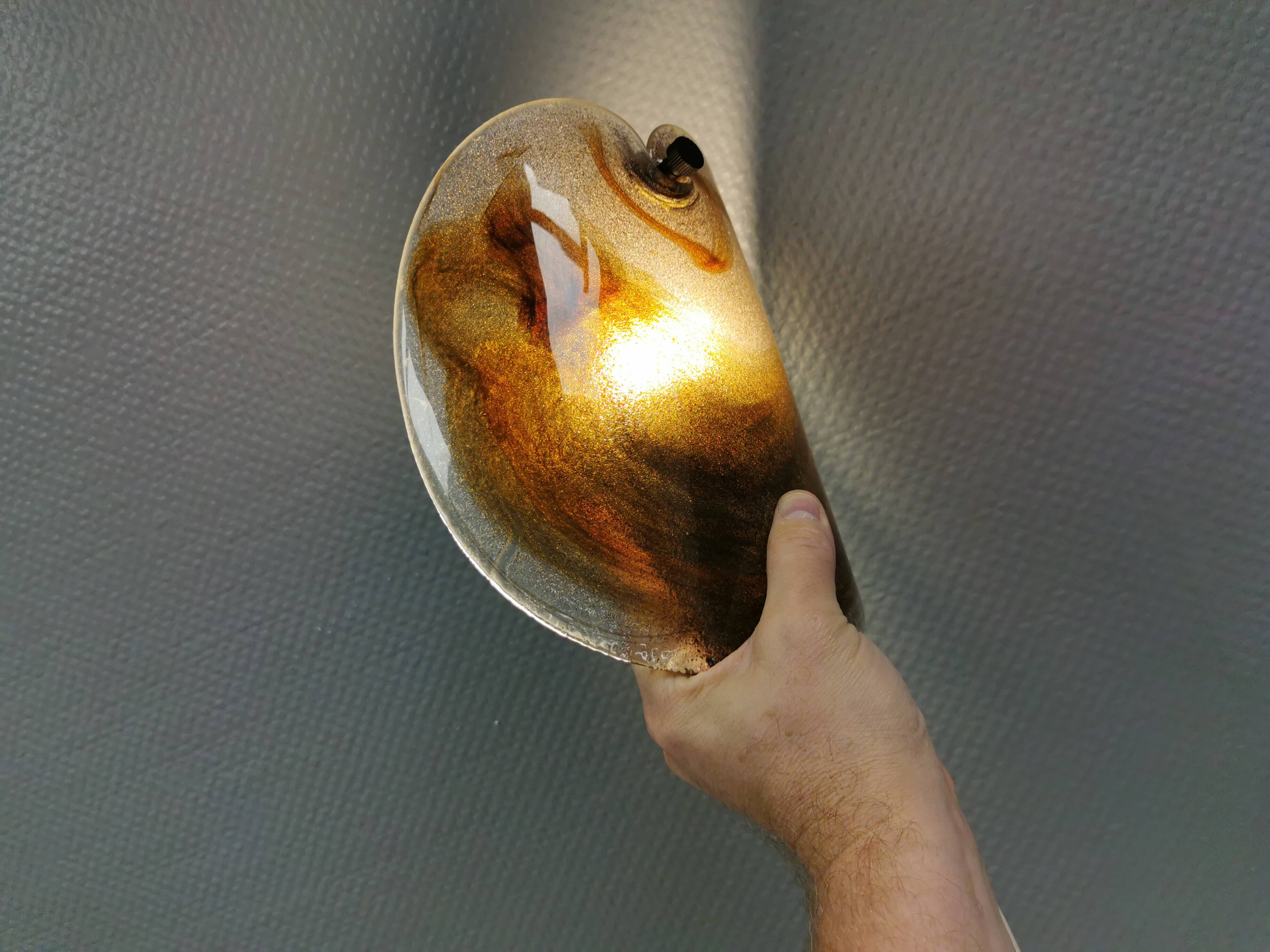 Glass wall lamps, by Per Lutken for Holmegaard Denmark in the late 70s
