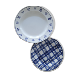 Mismatched ceramic and ironstone plates