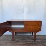 Enfilade scandinave meuble tv en teck design 1960 vintage