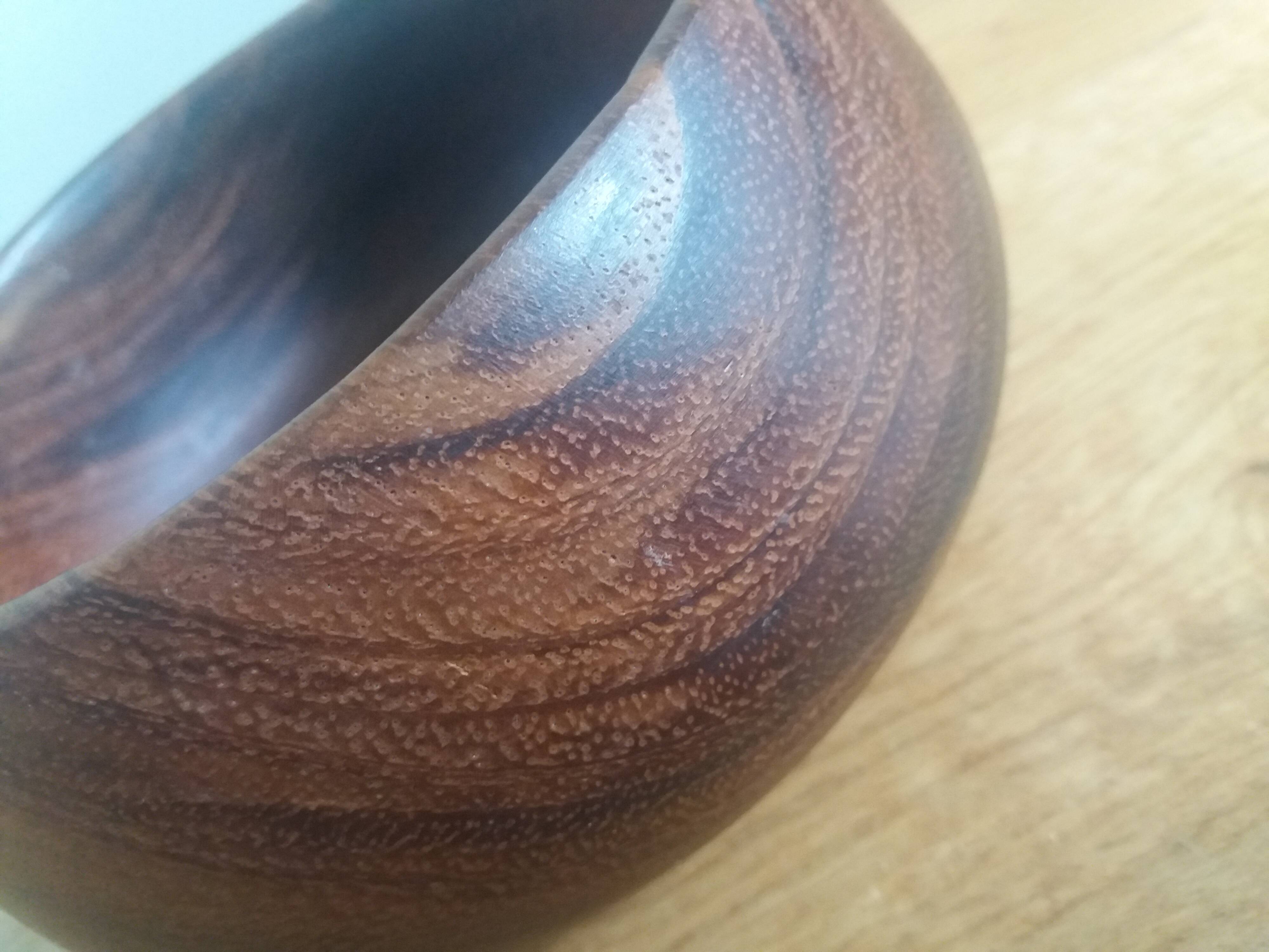 Turned wood bowl