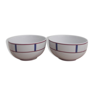 Set of 2 basque porcelain bowls