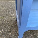 Vintage Louis XV style commode in grey-blue wood.