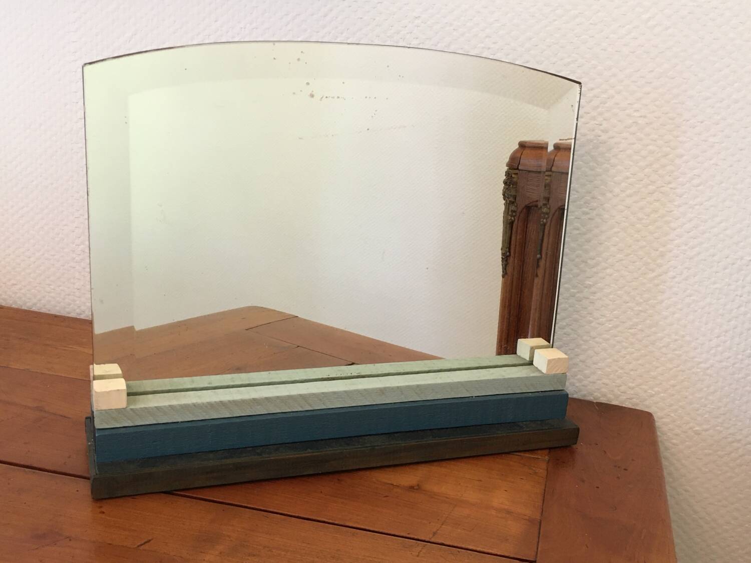 Antique vintage beveled mirror.