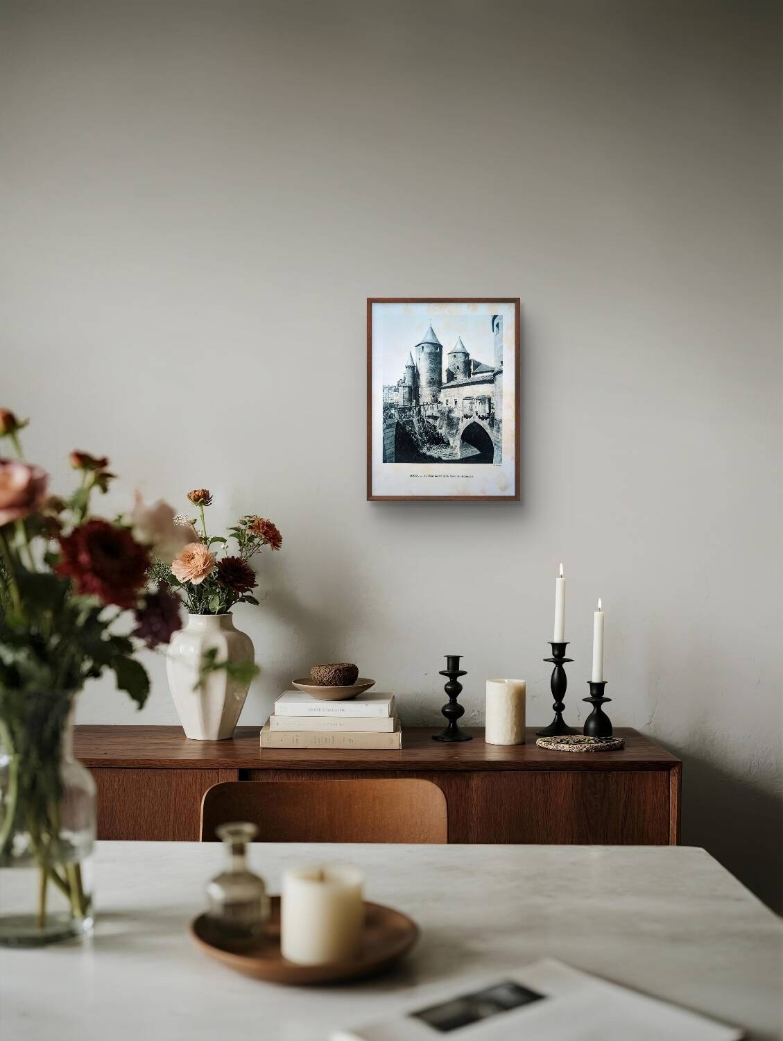 Heliogravure of Metz, vintage printed in 1926.