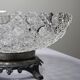 Coupe en verre pressé pointes diamants et étain, 1920-1950