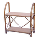 Double wall shelf in bamboo and rattan from the 70s