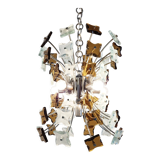 Mid century glass sputnik chandelier, 1970s