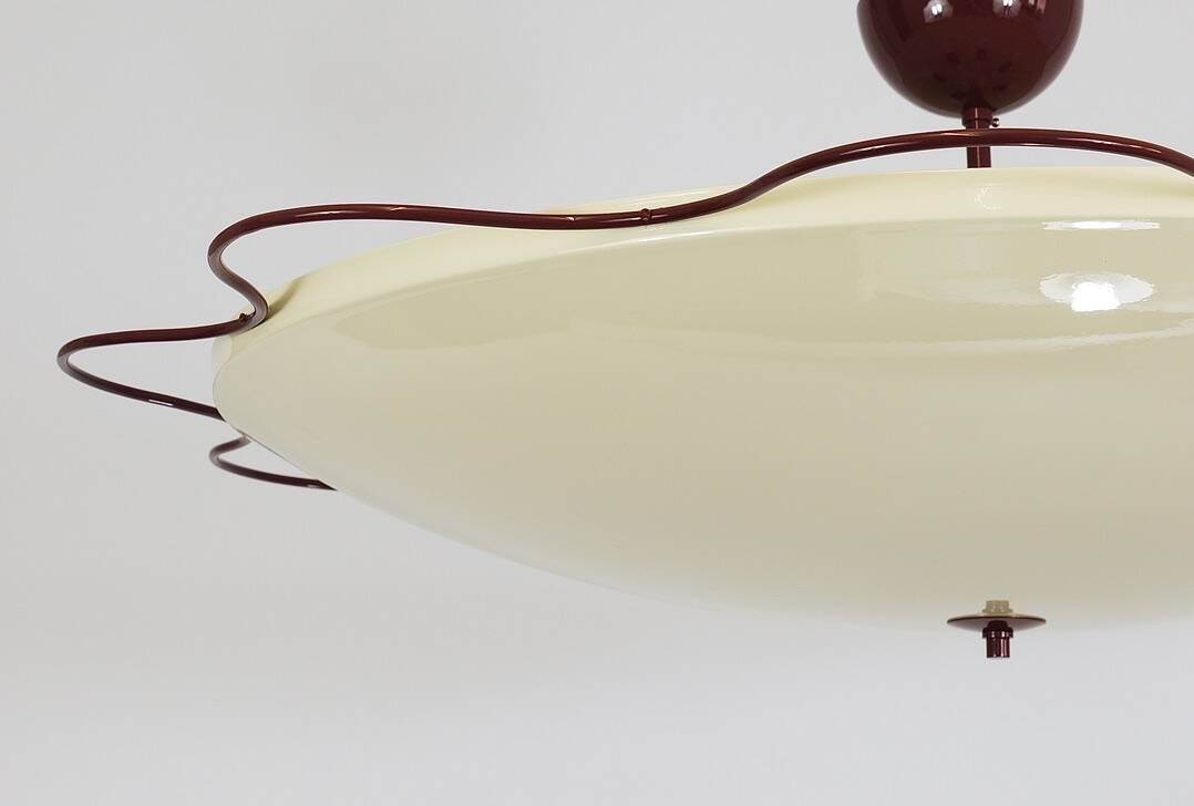 Large flush mount indirect light ceiling fixture from the Filmcasino in Vienna, 1950s.
