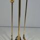 Neoclassical Fire Necessity in Polished Brass on Stand