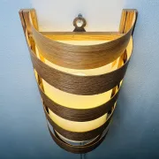 Pine Veneer Wall Lamp By Unknown Designer, Sweden 1960S