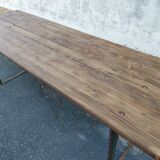 Folding wooden and metal table