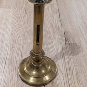 Antique Candle Holder Brass Push Candle 19th Century Vintage Chandelier