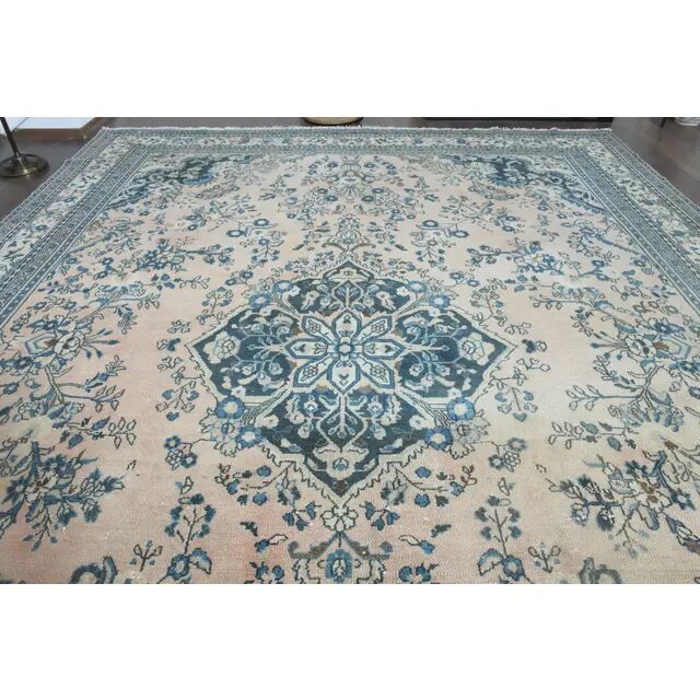 ❤1970s Vintage Persian Handmade Wool Cotton Orange Area Rug❤ 308x415