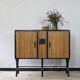 1960s rattan sideboard similar to Audoux & Minnet.