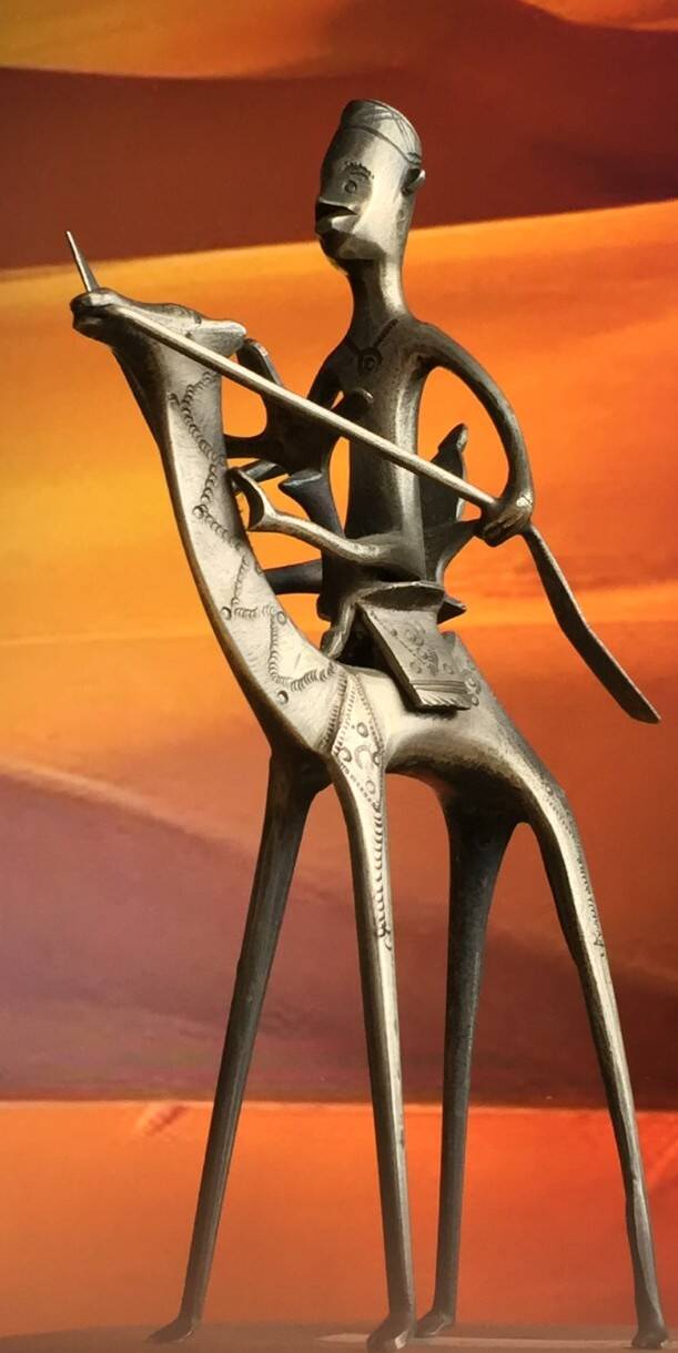 Statuette of a camel driver on his mount - Algeria - 1950s