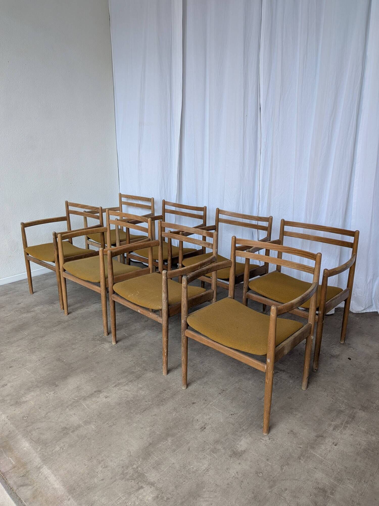 Set of 8 STOL Kamnik Armchairs / Yugoslav Mid Century Vintage Dining Chair