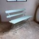 Former folding garden bench with wooden and metal slats