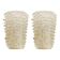 A Pair Barovier Art Deco Rostrato Clear Italian Murano Glass Wall Sconces
