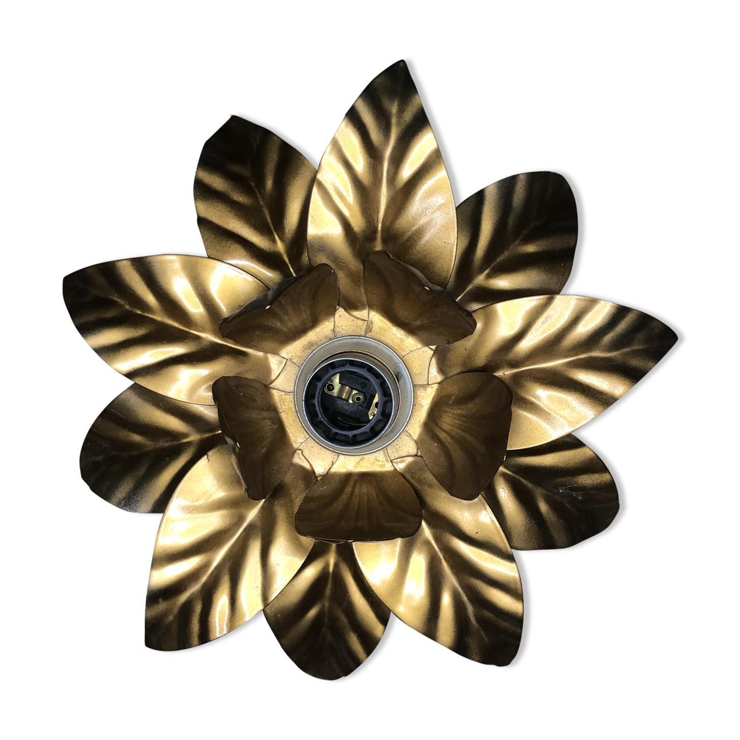 Wall light vintage gold metal flower