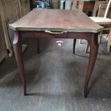 Solid wood side table brass console