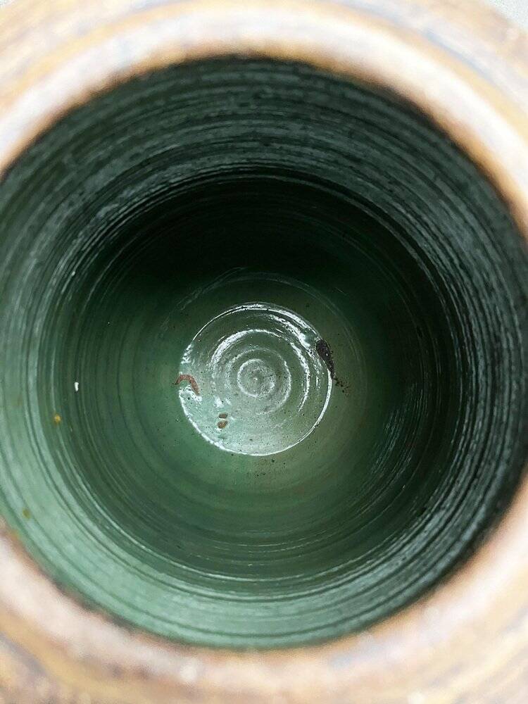 Brutalist mid-century studio ceramic vase by Sybille Karrenberg-Dresler, 1960s.