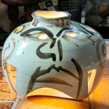 Anonymous openwork ceramic lamp 1970