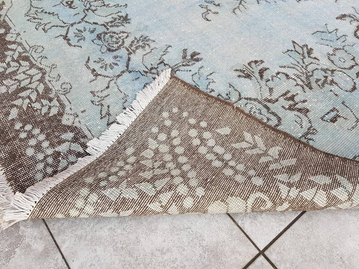 Oushak Wool Area Vintage Rug sku v992
