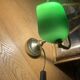 Banker's lamp notary brass and green opaline