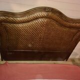Braided headboard and exotic wood