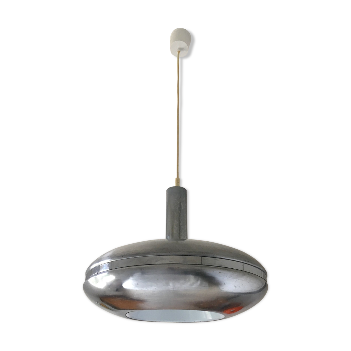 Vintage 60s aluminum hanging lamp