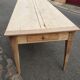 Table de ferme 2 tiroirs peuplier et chataignier